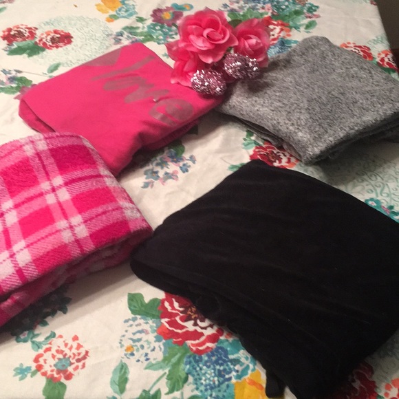 none Other - Pink fuzzy adorable pj pants!!! CHEAP!